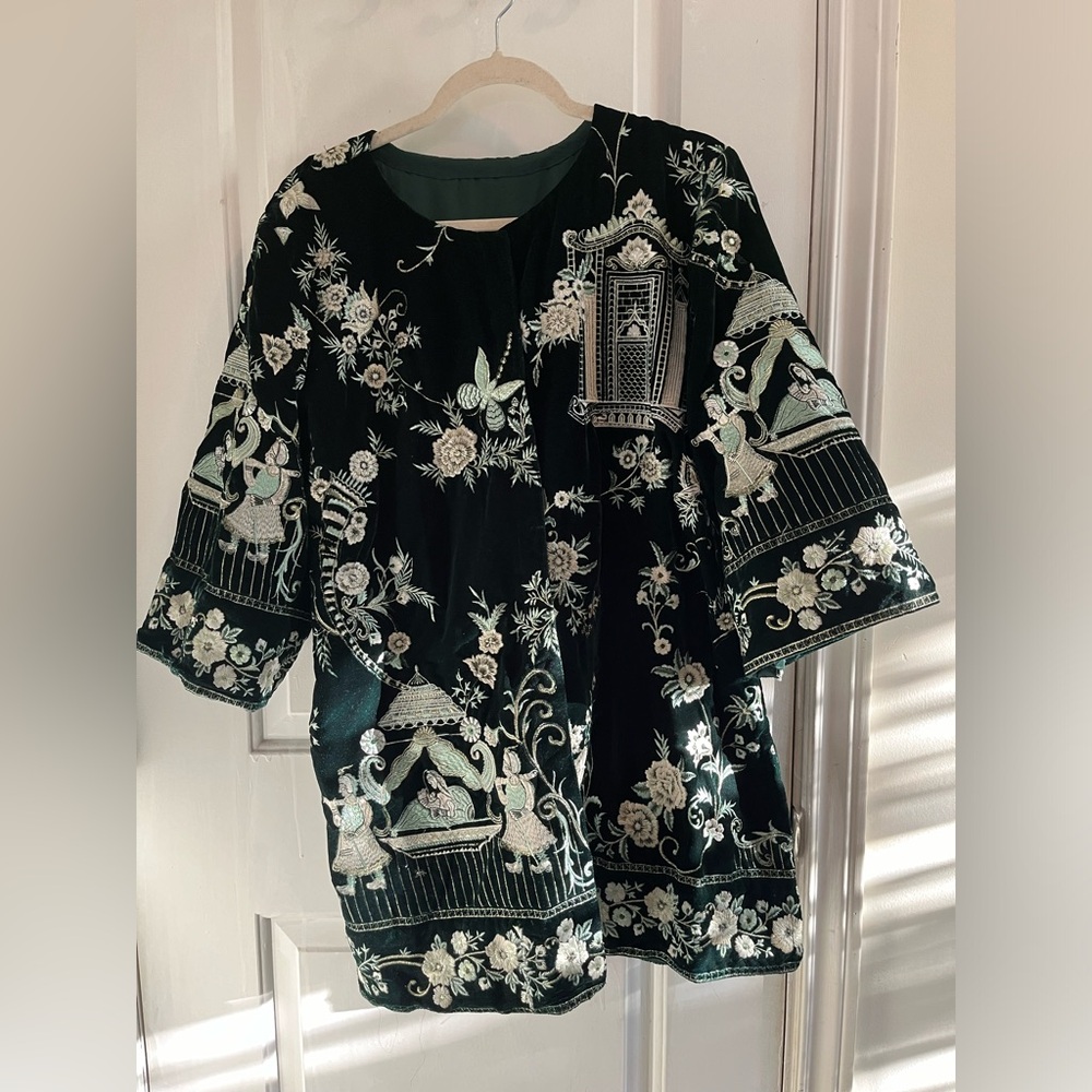 Hand Embroidered Velvet Jacket